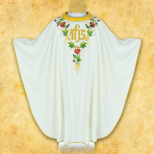 Chasuble brodée roses - roses, »