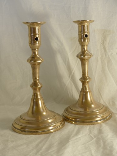 Paire bougeoirs ancien - ,