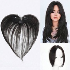 Postiche Toppers Naturelle Noir Femme Extension Courte Humains A Clip