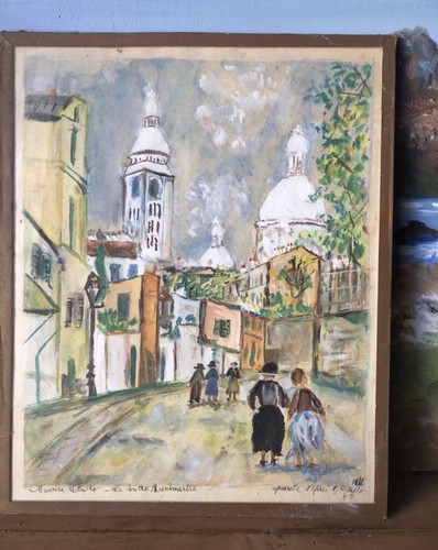 Tableau aquarelle sous verre - tableau,