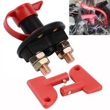 12V-24V Car Boat Battery Disconnect Kill Cut-off Switch w/ 2 Removable Keys 200A
