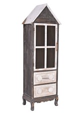 Étagère Etagère Verticale Commode Vaisselier / Buffet Holzvitrine en Bois