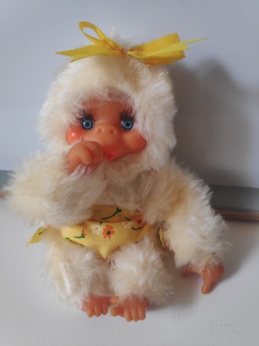 Vintage 16cm yellow - blue, eyes