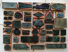 AR1 - lot 40 tampons anciens scrapbooking école Pieces de Monnaie cochon formes