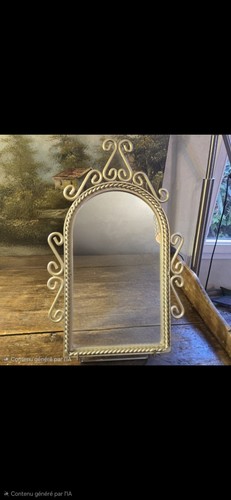 Superbe mirroir doré fer - mirroir,