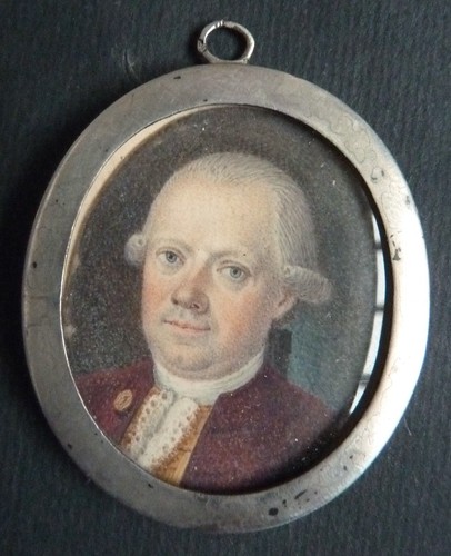 Peinture miniature 18e cadre - peinture, s