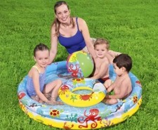 Pataugeoire /Piscine Bestway 122x20cm avec bouée - Diamètre 46cm et ballon 27 cm