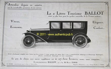 Publicite voiture ballot deux - voiture,