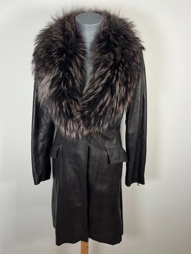 Manteau long sonia villa - sonia, cuir