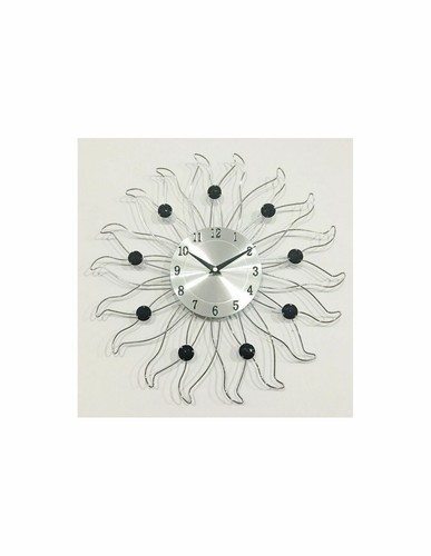 Horloge metal soleil perles - soleil,