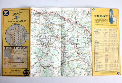 Carte michelin 1963 85 - michelin,