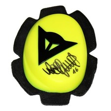 Valentino Rossi Signed Dainese Yellow Knee Slider Autographed Soap Coa