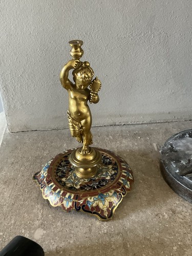 Amour bronze bougeoir susse - amour,