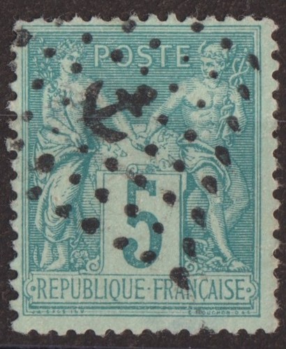 Timbre france type sage 75 - france,