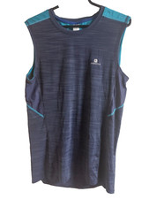 Decathlon Blue Turquoise Running Gym Vest Tank Top Stretchy Size M