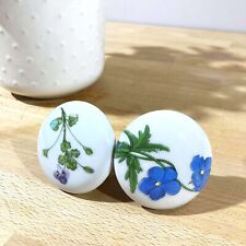 Vintage Hand Painted Porcelain Door Handles Decoration, Patterns 1960