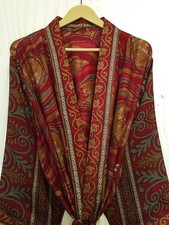 Robe longue kimono marron en