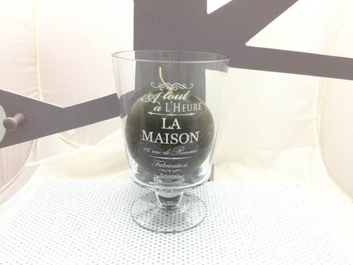 Photophore verre sur - sur, pied