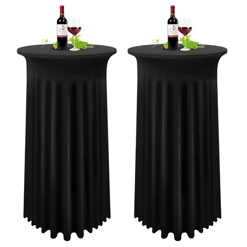 Noir housse pour table haute - noir,