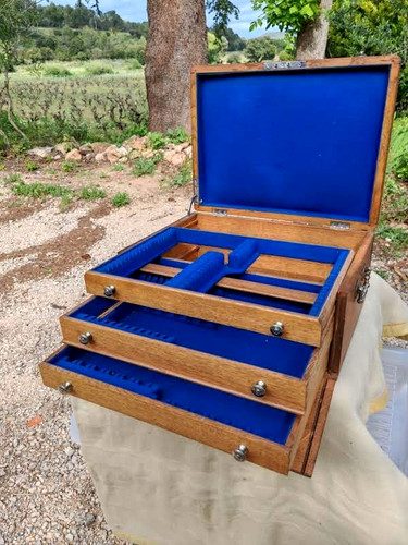 Grand coffre bois noyer - grand, en