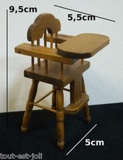 chaise haute pour bébé miniature, maison de poupée, vitrine
