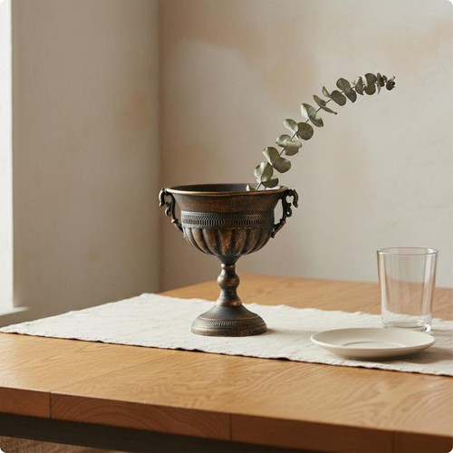 Vase fer forgé sculpté - fer,