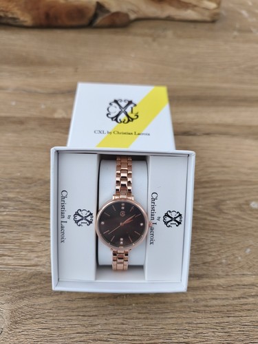 Montre doré rose noir - doré,