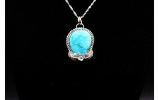 pendentif argent turquoise