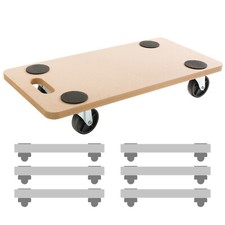 AREBOS Planche à roulettes 6 pièces 200 kg de Charge roulettes pour Meubles 