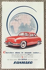 PANHARD Dyna & Dyna Junior Car Sales Publicity Brochure c1956 French Text