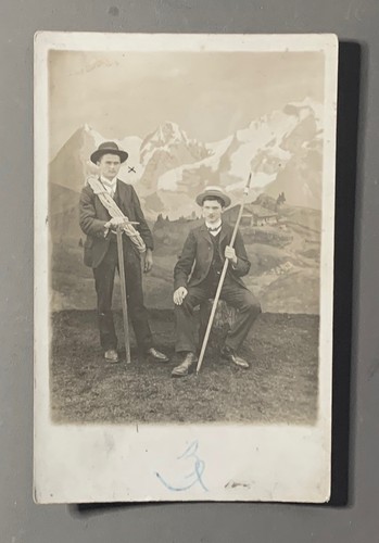 Carte photo ancienne montagne - ancienne,