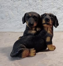 Chien Dachshund Resin Statuette Figure