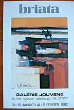 AFFICHE BRIATA-1980-GALERIE JOUVENNE-57X 38 CM