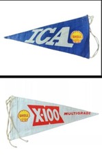 Ancien Fanion Promotionnel Shell X-100 MULTI GRADE /ICA 1957 TOUR DE FRANCE 