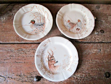 3 jolies assiettes en faïence