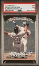 2000 Ultra MICKEY MORANDINI 9 Cubs PLATINUM MEDALLION 16/50 Pop 1 Highest PSA 7