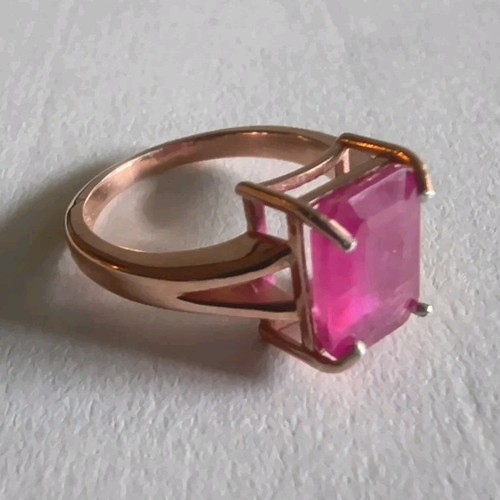 Bague rubis solitaire rose - rubis,