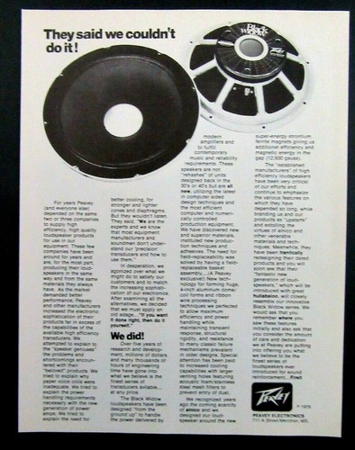 1979 peavey electronics - 1979, black