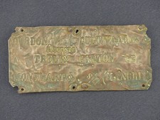 Ancienne plaque en cuivre