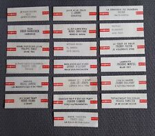 lot 19 étiquettes jukebox strip DISCO PRESSE HITS france _ Johnny Hallyday ....