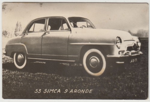 Carte photo simca aronde - simca,