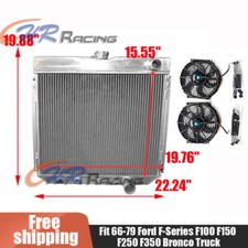 3 Row Aluminum Radiator+Fans For 1963-69 Fairlane Mustang 1967-70 Mercury Cougar