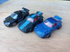  Lot de 3 Voitures Miniatures MAJORETTE 2 Porsches Turbo 1 Porsche 911 GTS 
