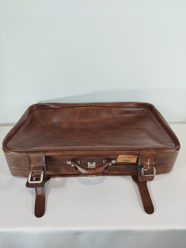 Valise vintage cuir - en, marron