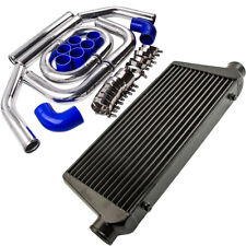 2.5" 64mm Turbo Piping Pipe Kit Universal + 600x300x76mm 3" Intercooler Black