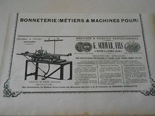 Pub 1887 - Advanced G. Schwab Baume les Dames Knitting Machines