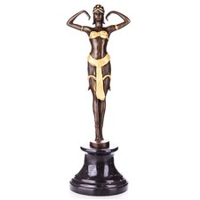 Bronze Vinatge Statue art  Deco  D.H Chiparus Figure Female Dancer