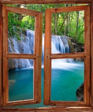 Sticker trompe l'oeil fenêtre