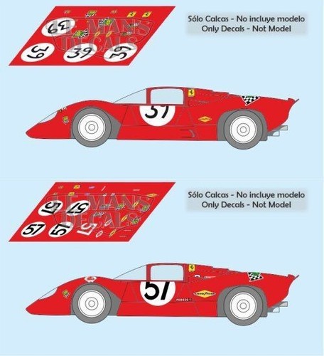 Décal ferrari 312 mans - ferrari,