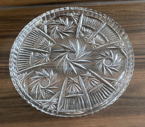 Grand plat rond verre - plat,